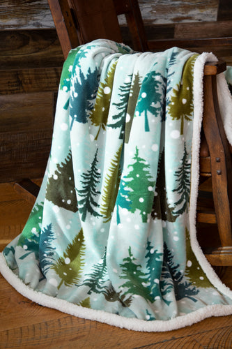 Snowflake Sherpa Throw Blanket