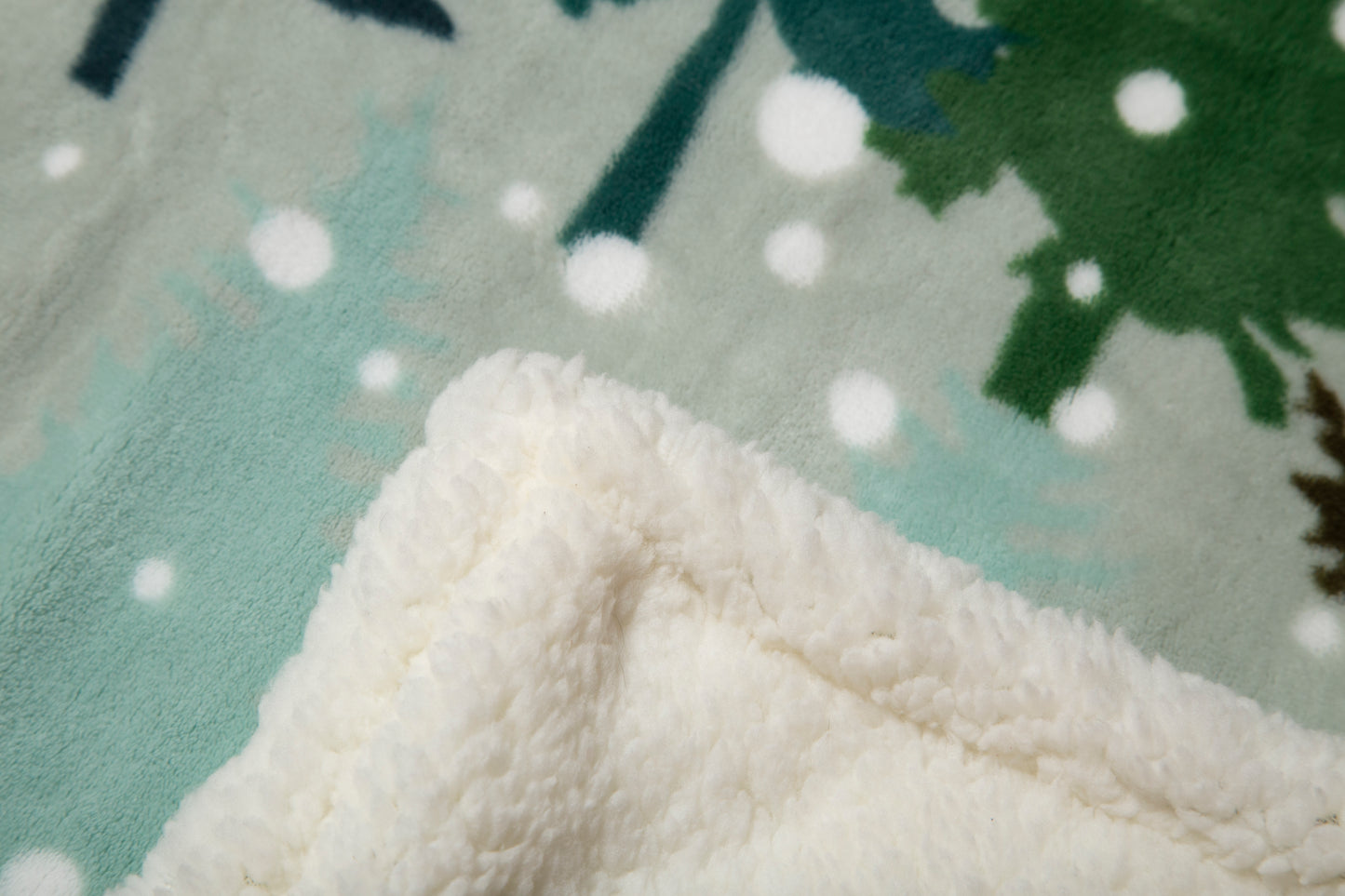Snowflake Sherpa Throw Blanket