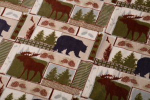 Vintage Lodge Sherpa Throw Blanket