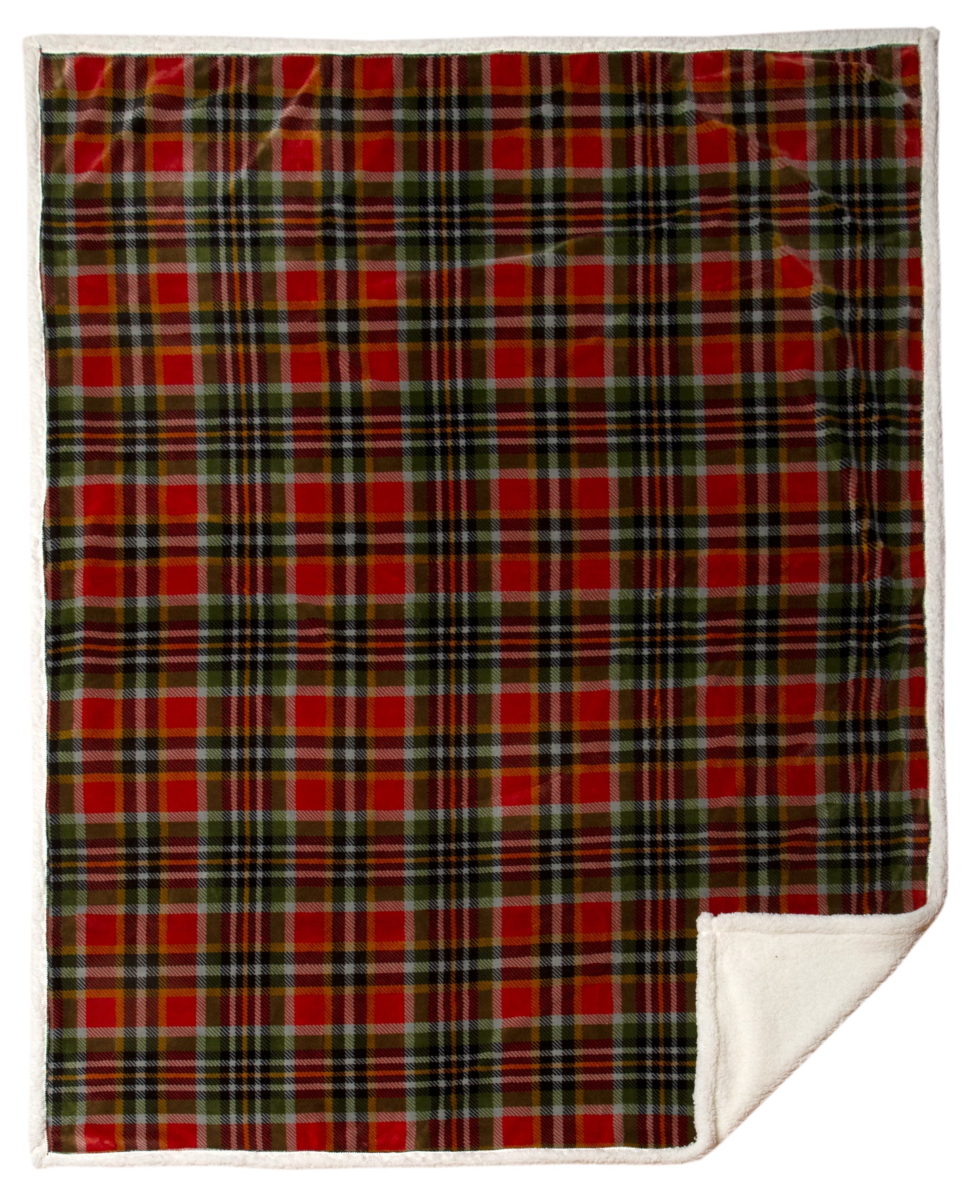 Rust & Sage Plush Sherpa Throw
