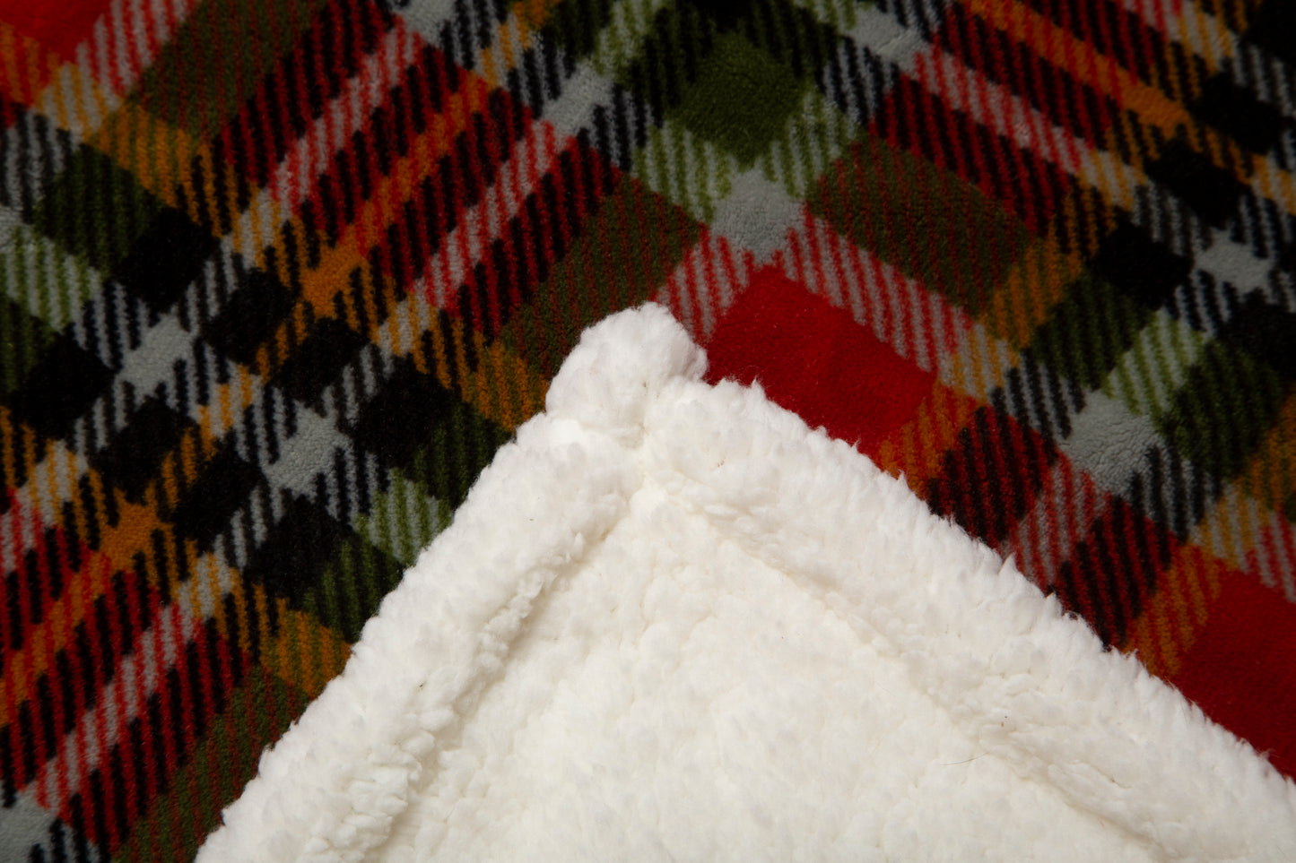 Rust & Sage Plush Sherpa Throw