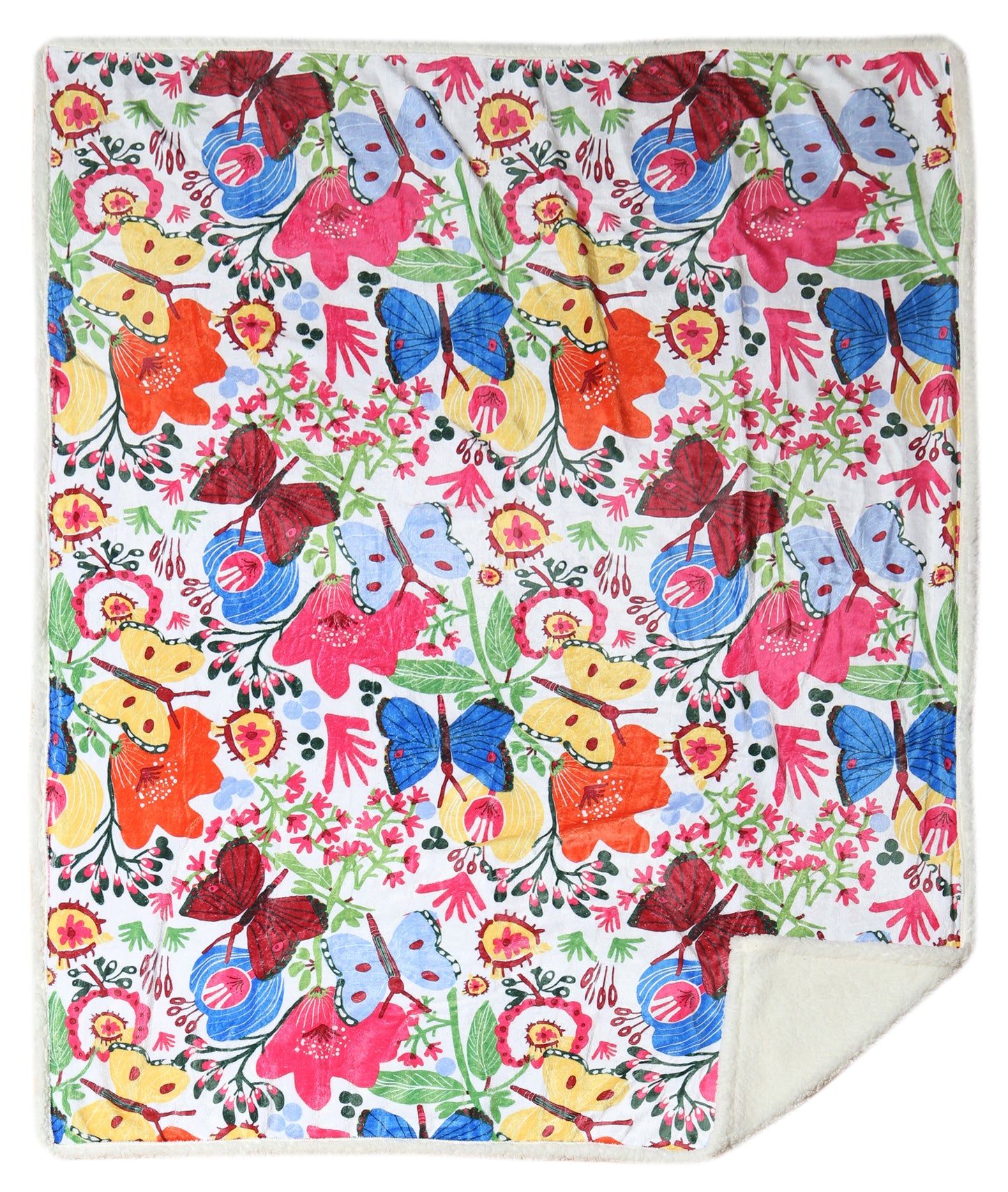 Butterfly Plush Sherpa Throw