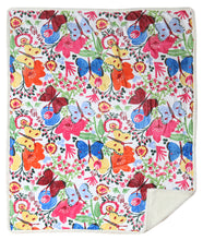 Load image into Gallery viewer, Butterfly Sherpa Throw Blanket 54x68