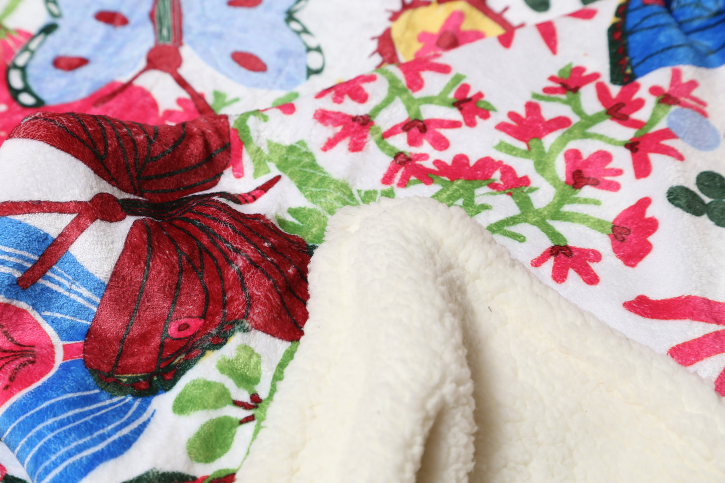 Butterfly Plush Sherpa Throw