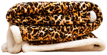 Load image into Gallery viewer, Leopard Print Sherpa Throw Blanket 54x68