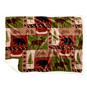 Patchwork Lodge Dog Blanket