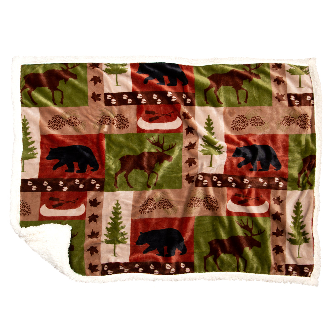 Patchwork Lodge Dog Blanket