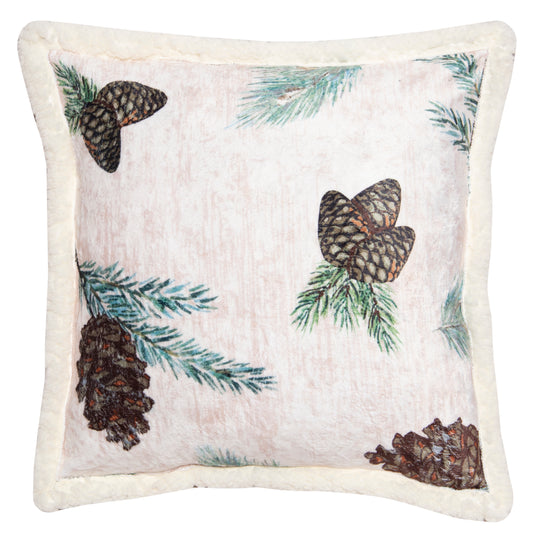 Pinecone Plush Sherpa Pillow