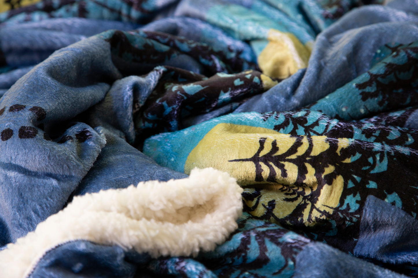 Three Bears Plush Sherpa Throw