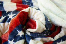Load image into Gallery viewer, Americana Plush Sherpa Throw
