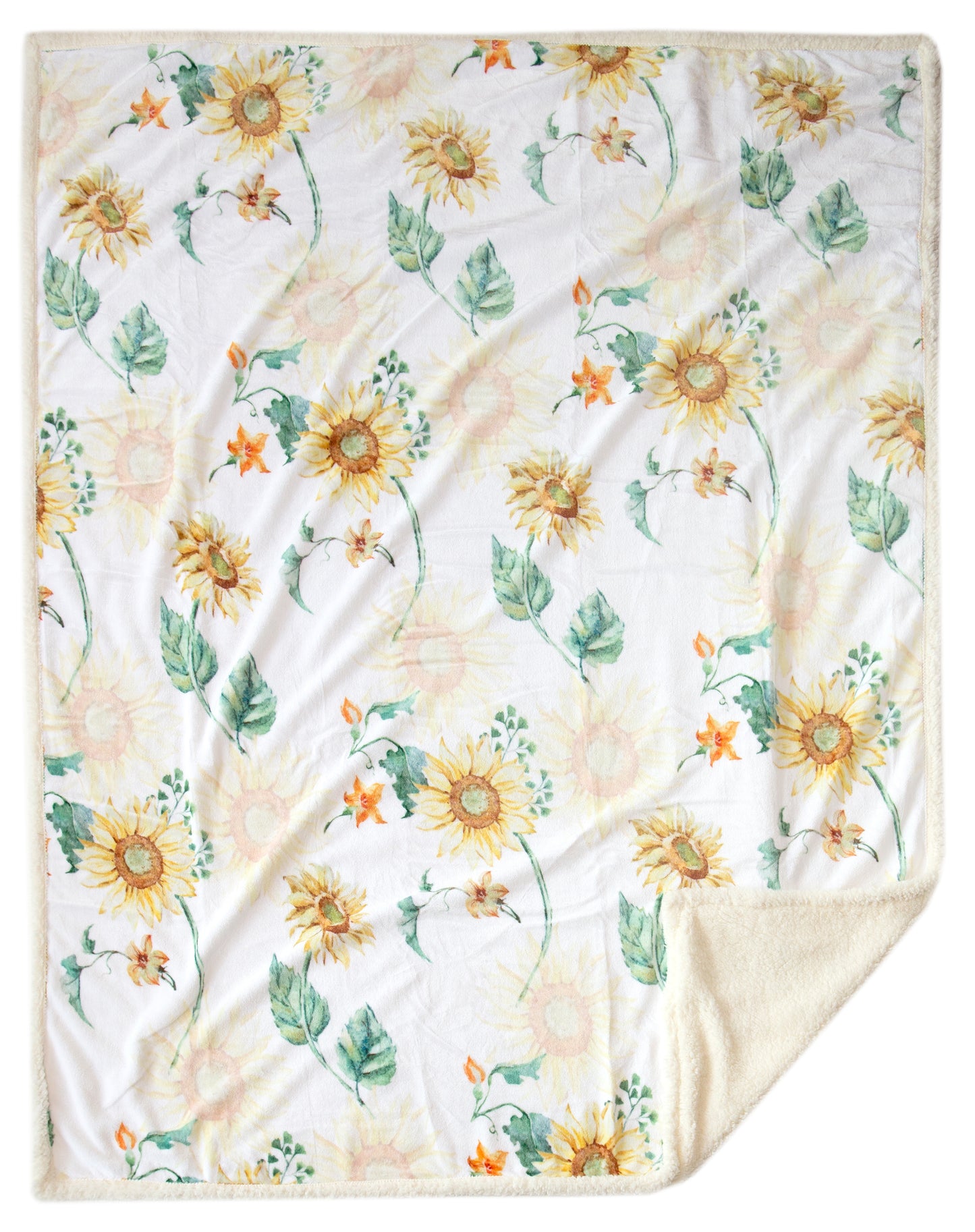 Sunflower Plush Sherpa Throw