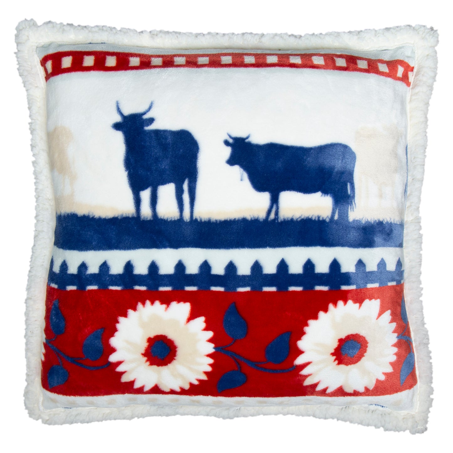 Farm Plush Sherpa Pillow