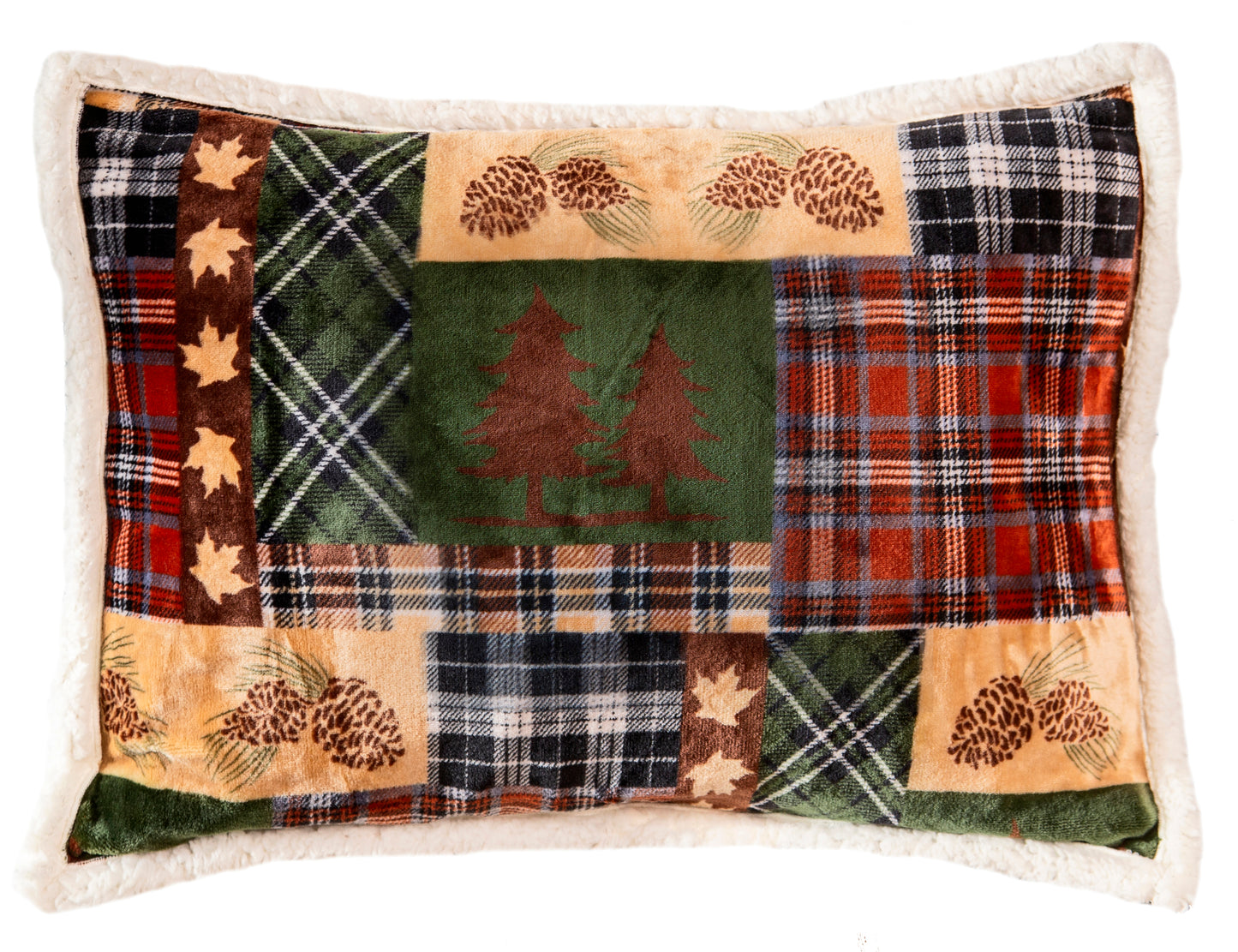 Tree Plaid Plush Sherpa Comforter Set