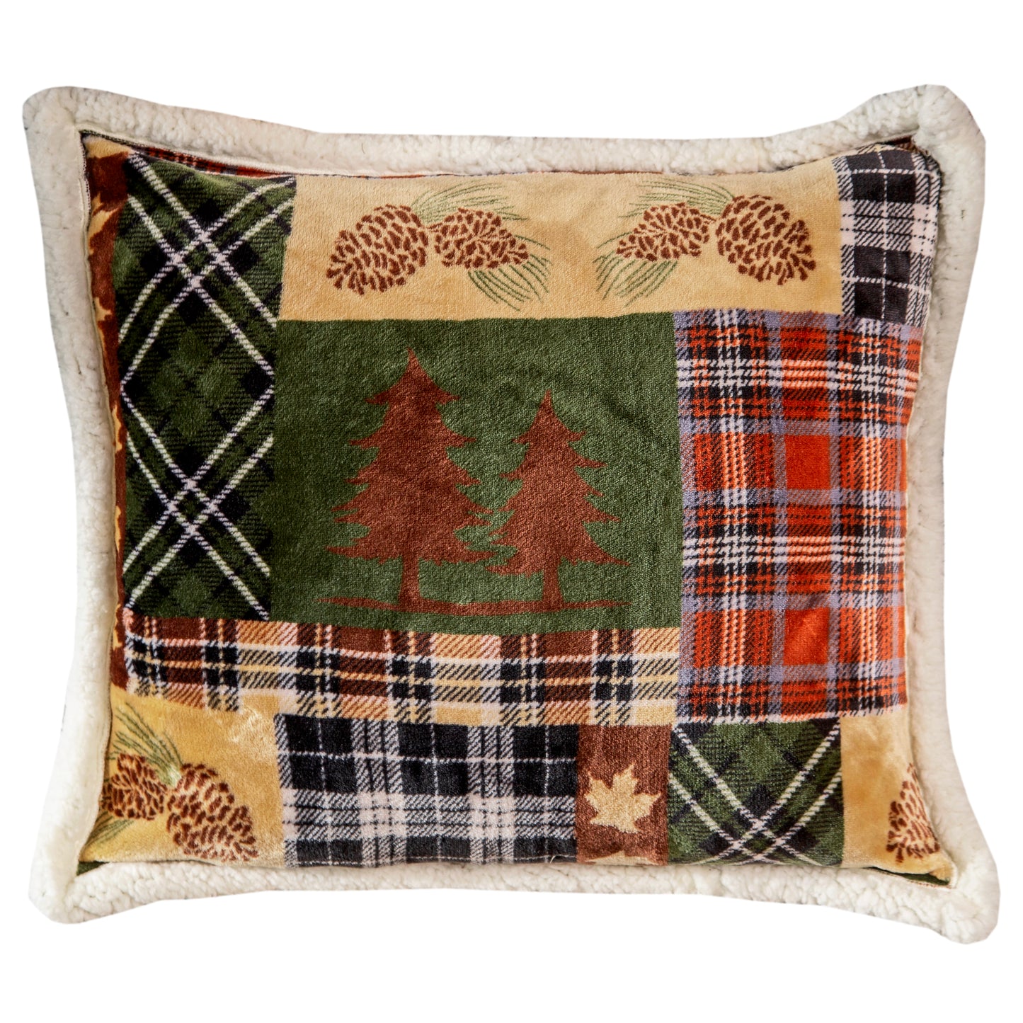 Tree Plaid Plush Sherpa Comforter Set