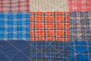 Rustic Patchwork 2-Piece Plaid Printed Quilt Set