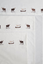 Load image into Gallery viewer, Embroidered Moose Sheet Set 100% Cotton