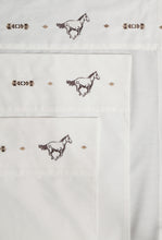Load image into Gallery viewer, Embroidered Horse Sheet Set 100% Cotton