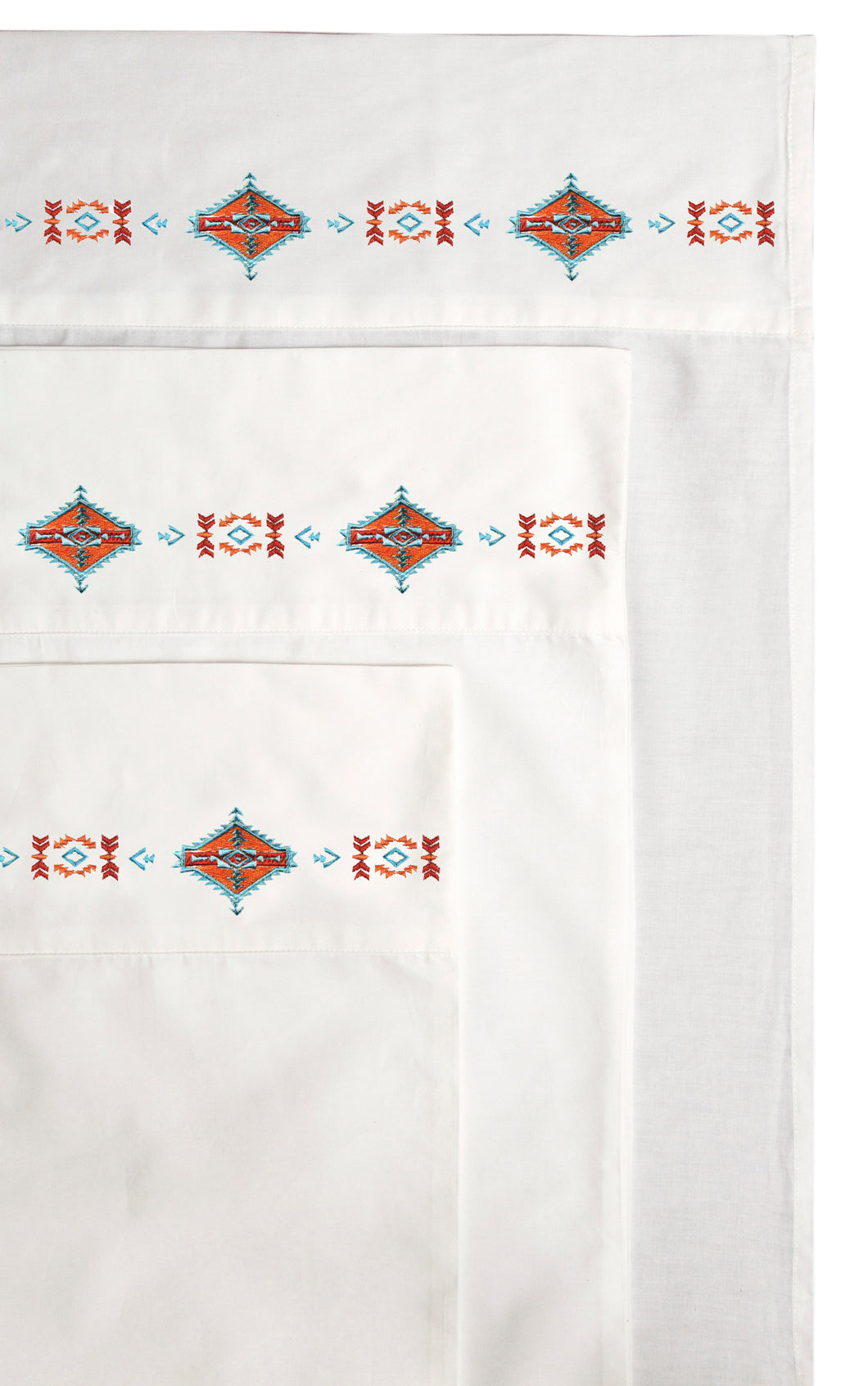Embroidered Taos Southwestern Sheet Set 100% Cotton