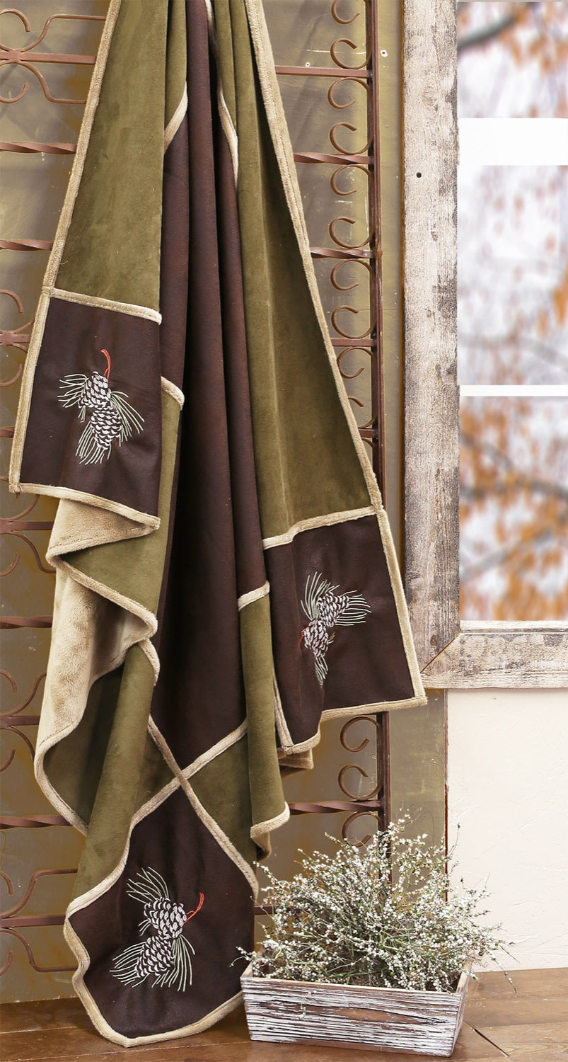 Pinecone Grid Throw