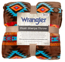 Load image into Gallery viewer, Wrangler Southwest Horizon Sherpa Fleece Throw Blanket