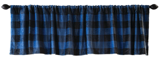 Wrangler® Blue Lumberjack Plaid Plush Valance