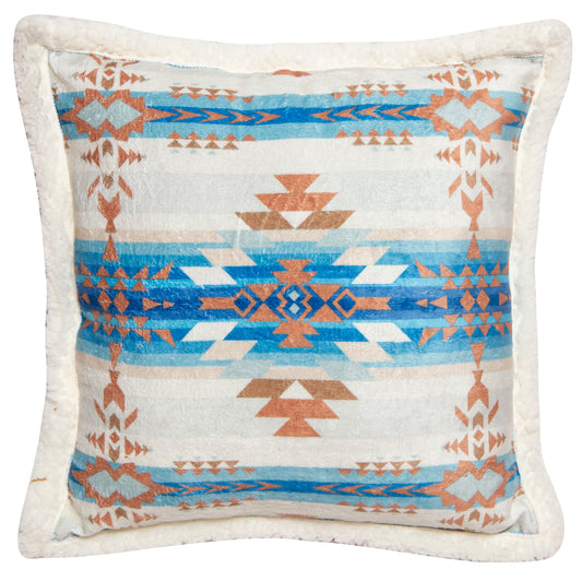 Wrangler® Stack Rock Southwest Plush Sherpa Pillow