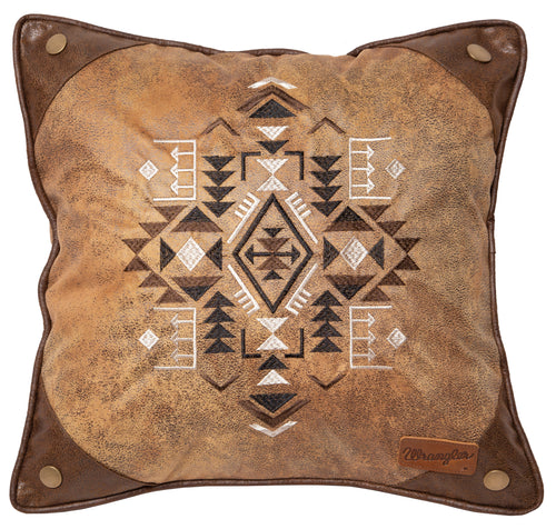 Wrangler® Four Corners Faux Leather Pillow