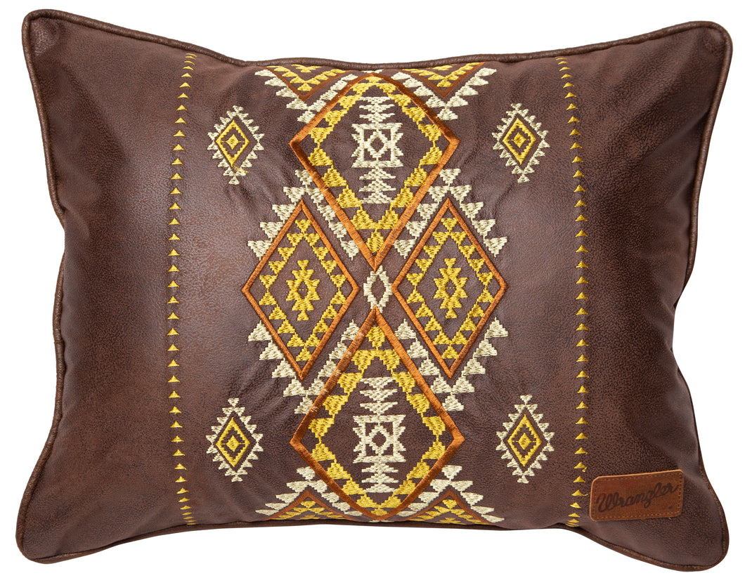 Wrangler® Diamond River Faux Leather Pillow