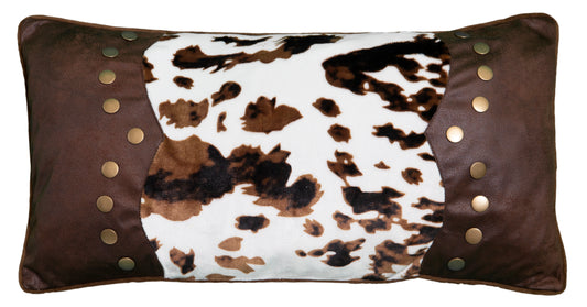 Wrangler® Hair on Hide Plush with Rivets Pillow