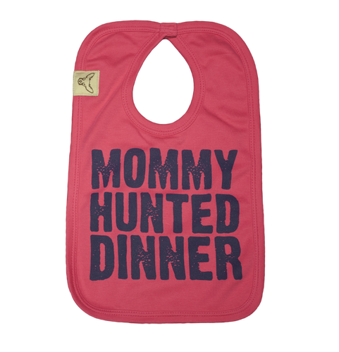 Pink Mommy Hunted Dinner bib