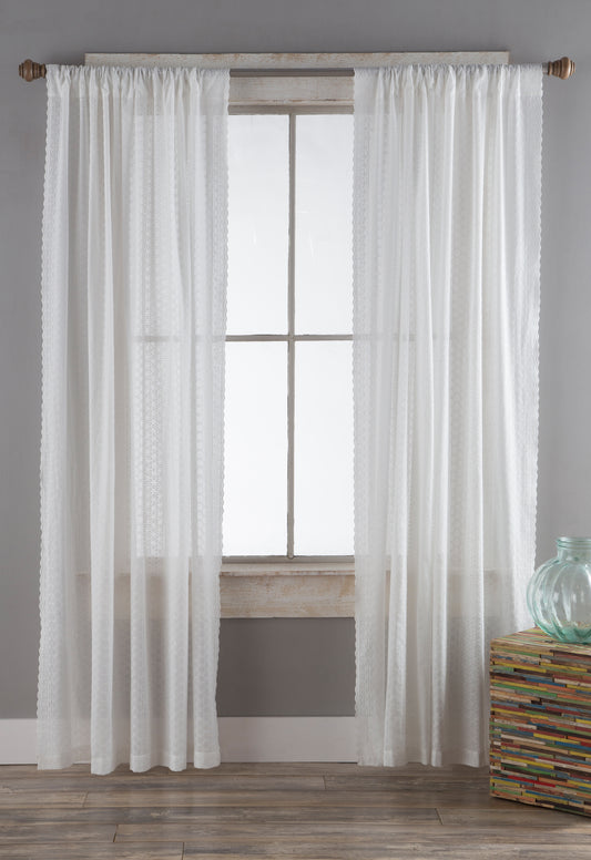 White Eyelet Lace Curtains