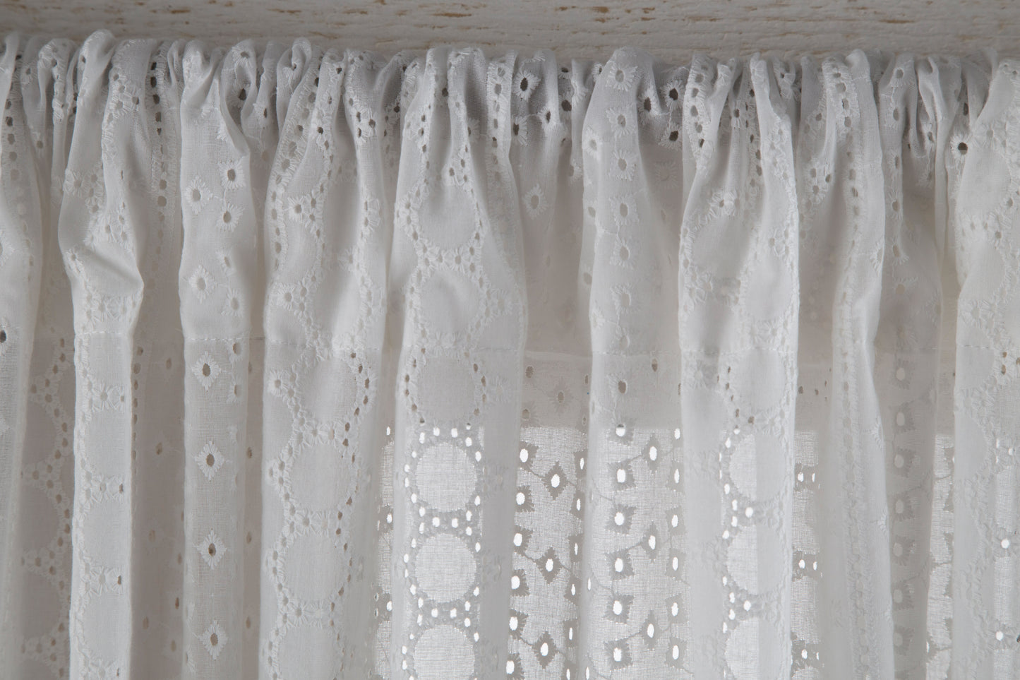 White Eyelet Lace Curtains