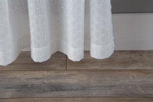 Load image into Gallery viewer, Lace Curtain Panels Set of 2 (Each 54x84), White Eyelet