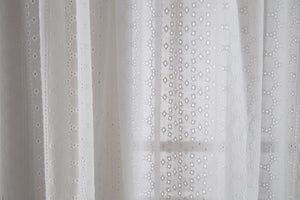 Lace Curtain Panels Set of 2 (Each 54x84), White Eyelet