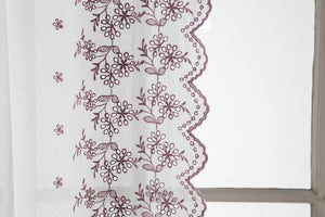 Lace Curtain Panels Set of 2 (Each 54x84), Floral Border