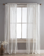 Load image into Gallery viewer, Lace Curtain Panels Set of 2 (Each 54x84), Floral Lace