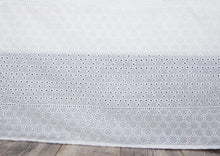 Load image into Gallery viewer, White Eyelet Lace Bed Skirt