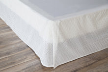 Load image into Gallery viewer, White Eyelet Lace Bed Skirt