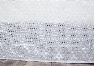 Gathered Lace Bed Skirt, White Eyelet