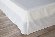 Load image into Gallery viewer, Gathered Lace Bed Skirt, White Eyelet