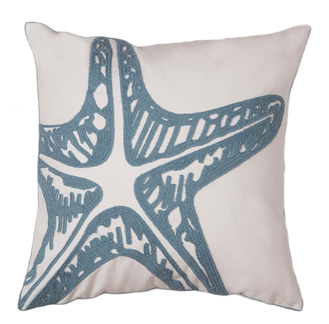 Blue Starfish Pillow