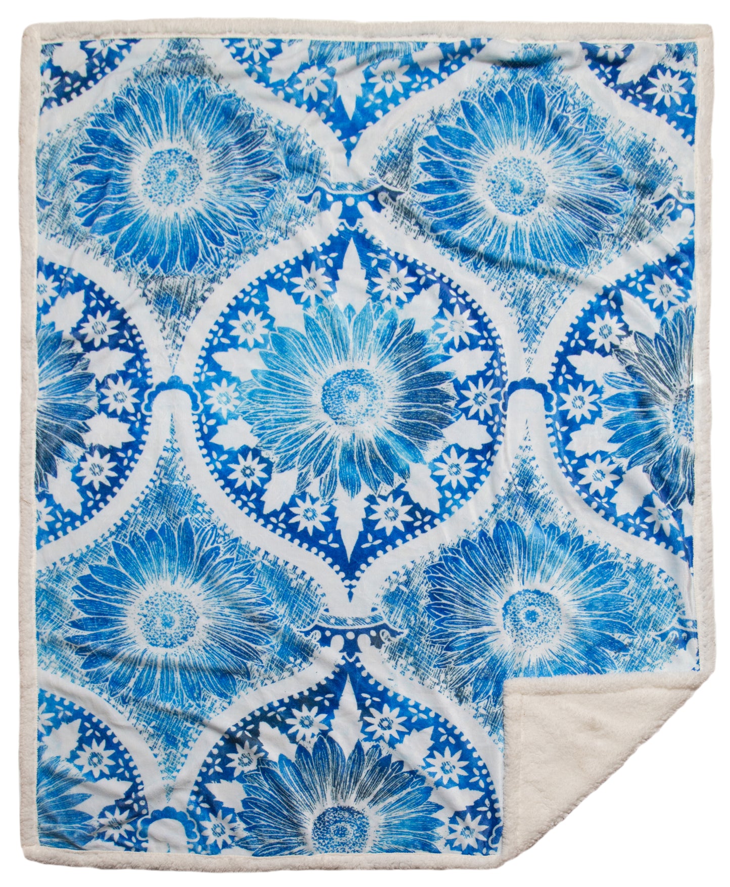 Chakra Blossom Plush Sherpa Throw