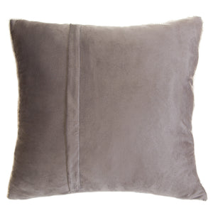 Grey Striped Rabbit Faux Fur Pillow