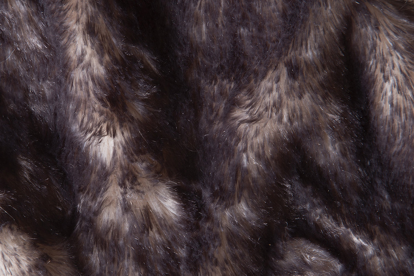 Dark Grey-Tipped Fox Faux Fur Pillow