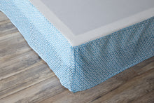Load image into Gallery viewer, Gathered Lace Bed Skirt, Blue Eyelet