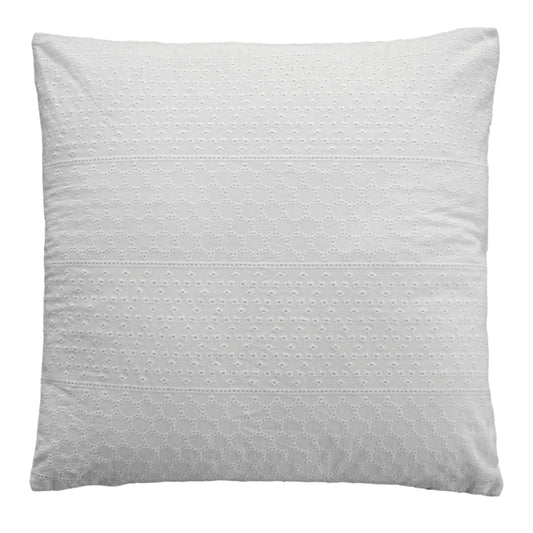 White Eyelet Lace Euro Sham