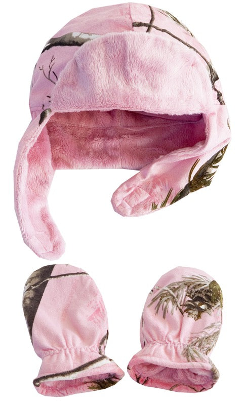Realtree AP® Pink Baby Hat & Mitten Set