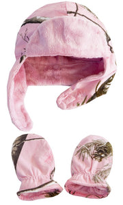 Realtree AP Pink Baby Hat & Mitten Set