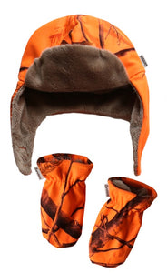 Realtree AP Blaze Orange Baby Hat & Mitten Set