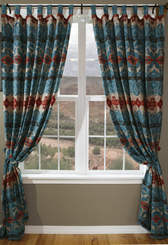 Turquoise Chamarro Drapes
